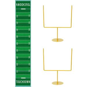 3 PCS Metal Football Goal Post Decoration Football Table Decor Football Field Goal Post Decoration Football Table Decorations for Football Theme Birthday Party Supplies