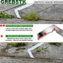 GREBSTK Crack Weeder Crevice Weeding Stainless Steel Sharp Tool, 38 in | Razor-Sharp Rust-Resistant L-Shaped Blade, Comfortable Non-Slip Handle, for Patio Cracks, Driveway Gaps, Walkway Edging