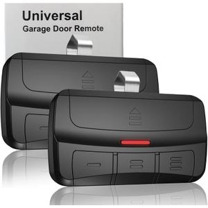 Universal Garage Door Opener Remote Compatible with Lift Master Chamberlain Genie Craftsman Linear Wayne Dalton Overhead Garage Door Opener has Learn Button or Dip Switch (Pack of 2)