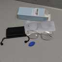 Blue Light Blocking Glasses - Fashion Square Eyeglasses, Anti UV Ray Computer Gaming Glasses Blue Blockers for Women/Men (*Black & Transparent)