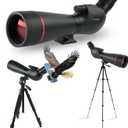 20-60X82 Spotting Scopes with 63in Tripod Phone Adapter | Dual Focusing Spotter Scope with Upgraded Eyepiece BAK4 IPX7 Waterproof Spotting Scope for Bird Watching Target Shooting