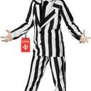 Morph Kids Black And White Striped Suit Costume Halloween Costume For Boys Halloween Costume (3-4 Years)