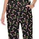 Magrank Womens Christmas Bibs Overalls Xmas Denim Coveralls Stretch Jeans Jumpsuit.M