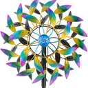 DREAMSOUL 360 Wind Spinners Outdoor with Metal Stake, Kinetic Two-Way Wind Spinners for Yard and Garden Decor (63 * 13 Inches)