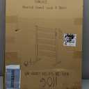 Freestanding Towel Warmer  5-Bar Heated Towel Rack with Timer & Adjustable Temperature, Space Aluminum, Rust-Resistant, Fast Heating in About 10 Minutes for Bathroom & Spa,Matte Black