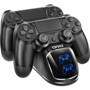 PS4 Controller Charger Dock Station, OIVO 1.8Hrs PS4 Controller Charging Dock, Charging Station Replacement for PlayStation 4 Dualshock 4 Charger (Black)
