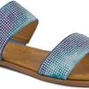 Sugar Women's Slide Sandals – Stylish Slip-On Flats for Casual, Dressy, Beach, or Pool Wear, Size: 7