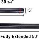 CALPALMY 2-Pack XX-Large Extendable Poster Tubes Expand from 30.5” to 50” with Shoulder Strap | Carry Documents, Blueprints, Drawings and Art | Black Portable Durable Round Storage Cases