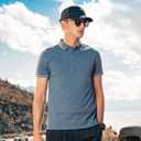 Men's Stripe Short Sleeve T-Shirt Mens Classic Casual Stripe Loose Shirts (Blue, XL)