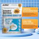 ALBRAZ Foam Toilet Cleaner, Automatic Hands-Free Deep Cleaning, Ceramic Material Booster, Pearl Blue,Limescale and Mineral-Buildup, Deep Cleaning-1PCS (white)