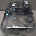 Christmas Balls Tree Ornaments Set, Shatterproof Xmas Decorations Set with Reusable Hand-held Gift Package for Holiday Indoor Tree Decor (100, Navy Blue)