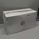 PULOTE 200 Pieces White Plastic Plates Disposable - Include 100PCS 10 inch Dinner & 100PCS 7 inch Dessert Plates, Ideal for Party & Wedding