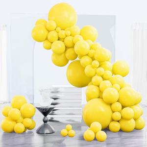PartyWoo Yellow Balloons 85 pcs Different Sizes of 18 12 10 5 Inch Matte Light Yellow Latex Balloon Arch Kit Garland for Easter Bee Baby Shower Sunflower Birthday Graduation Decorations Yellow-Y55