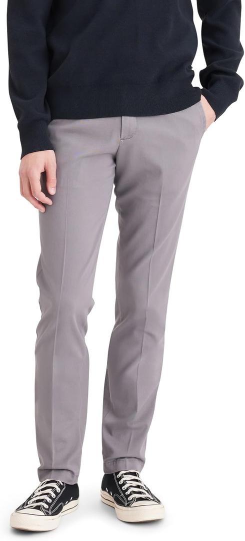 Dockers Men's Slim Fit Easy Khaki Pants, Burma Grey, 34W x 30L