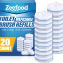 Toilet Cleaner Refill Pads, Disposable Toilet Bowl Cleaner Refill for Toilet Cleaner Wand, Single-Use Hygienic Scrubber Heads, 20 Count
