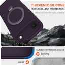 Compatible with iPhone Air Case with Stand, Full Camera Protection Slim Liquid Silicone Phone Cases for iPhone 17 Air Compatible with MagSafe Magnetic Ring Kickstand Case 6.5", Purple