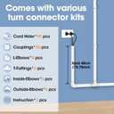 630in Cord Hider Kit, Paintable Cable Raceway, Cord Covers for Wires on Wall, Cord Hider for Wall Mount tv, tv Cable Hider Wall kit, Wire Covers for Cords, 40X L15.7in X W0.96in X H0.57in, White