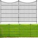 10 Panels No Dig Dog Fence Outdoor for Yard, 32 in(H) X 23.6 ft(L) Decorative Tall Garden Fence Animal Barrier, Rustproof Metal Wire Garden Edging and Borders, Temporary Fencing Stakes