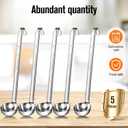Cunhill 5 Pcs Soup Ladles Stainless Steel Serving Ladles with Long Handle for Serving, Cooking, Stirring, Portioning Kitchen Restaurant Accessories(5 oz)