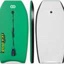Bodyboard 33-inch/37-inch/42-inch Premium IXPE Body Board with Coiled Wrist Leash, Super Lightweight EPS Core and HDPE Slick Bottom, Perfect Surfing for Kids Teens and Adults