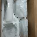 MALACASA 24-Piece Gourmet Porcelain Dinnerware Sets, Modern White Round Dish Set for 6 - Premium Serving Plates and Bowls Sets for Dessert, Salad, Soup, Pasta - Series AMELIA