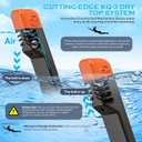 HD Full Face Snorkel Mask, Snorkeling Gear for Adults with 180 Anti-Fog HD View and Detachable Camera Mount, Anti-Leak Snorkel Mask Adult Youth (Small-Medium, Orange)