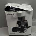 SUSTEAS Rotary Cheese Grater with Handle,Vegetable Slicer with 6 Interchangeable Blades, Reinforced Suction,Easy to Clean,Kitchen Shredder for Crushed Ice,Fruits and Nuts with Blade Storage Case,Black