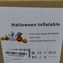 8FT Halloween Inflatable Decorations Spooky Ghost Pumpkin and 5 FT Halloween Inflatables Spooky Pumpkin and Witch' s Black Cat Combo Inflatable Decor, Halloween Blow Up Yard Decorations Clearance