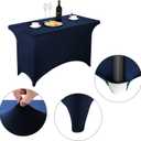 LZY Spandex Fitted Stretch Table Cover for 4ft or 6ft or 8ft Folding Table, Rectangular Cocktail Tablecloth, Perfect for Party or Banquet, 48" x 30" (Rectangular)