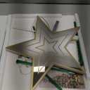 MEETYAMOR Christmas Tree Topper, 11 Inches 130 LEDs Lighted Gold 5-Point Star Tree Topper, 3D Infinity Mirror Colorful Lights Sparkling Treetop Christmas Decorations, Winter Xmas Decor Indoor Home