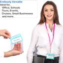 Durable & Heavy-Duty ID Badge Holders ~ Premium Quality, Clear Plastic, Waterproof & Dustproof ~ for ID Cards, Moms, Teachers, Tours, Events, Cruises & More (25 Pack, Horizontal) by Stationery King (Clear Small 2.5 X 3.74)