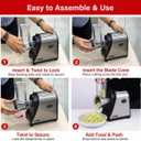 AUDRILO Electric Salad Maker & Cheese Grater, 5-in-1 Electric Vegetable Slicer with Interchangeable Stainless Steel Blades, Electric Food Processor for Cheese, Fruits & Vegetables, Electric Grater