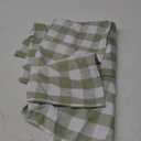 Checkered Tablecloth Rectangle Waterproof Gingham Table Cloth Washable Buffalo Plaid Table Cover Wrinkle Free for Kitchen, Dining and Outdoor Picnic, 52 x 70 Inch, Sage Green and White