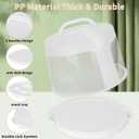 Large Cake Carrier with lid and Handle, Multipurpose Cake Stand with Lid for 11" Cake, Pie, Plastic Cake Container