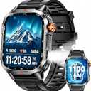 Hwagol Smart Watches for Men, 30 Days Battery/ Flashlight/ Compass, 2.01 inch HD Display Military Smart Watch, IP68 Waterproof Fitness Tracker with Heart Rate, Sleep Monitor, for Android & iOS