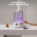 Homvana Humidifiers for Bedroom Home, 3.6 L Cool Mist Top-Fill 34H Super Long Time, Quiet 23dB, Baby Humidifier, Oil Diffuser for Large Room, House, Plant, Nursery, Office, BPA FREE, Ultrasonic (Grey)