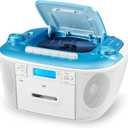 Gelielim Portable CD and Cassette Player Combo - Cassette Tape Player Boombox with AM FM Radio, Boom Box CD Player for Home, AUX/TF/USB/MP3 Player with LCD Display, AC/DC Powered, Gift for Seniors