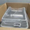 Stainless Steel Cat Litter Box, Odor Free Metal Litter Box with High Sides Lid, Open Top Low Entry Litter Pan Include Scoop Easy Cleaning Anti-Scratch Kitty Cat Box Anti-Urine Leakage, Non-Sticky