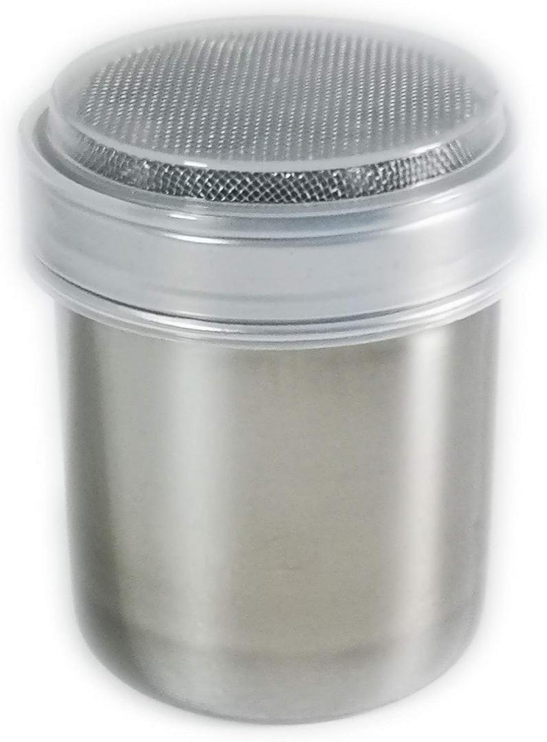 1 Pack Shaker Sifter Dispenser Duster Container Stainless Steel For Cinnamon Flour Powdered Sugar baking soda Cocoa Cornstarch ect. (Model-1)