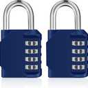 ZHEGE Combination Lock 2 Pack, 4 Digit Padlock for Gym, Employee, School, Fence. Hasp Cabinet & Storage - Set Your Own Keyless Resettable Combo