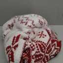 WRENSONGE Christmas Throw Blanket, Red Snowflake Pattern, Soft Cozy Fluffy Warm Throw Blankets for Couch, Sofa, Chair, Bed, Camping, Picnic, Travel Lightweight Bed Blanket - 50"*60"