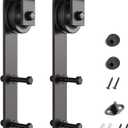 SMARTSTANDARD Sliding Barn Door Hardware Hangers 2pcs (Black) (J Shape Hangers)