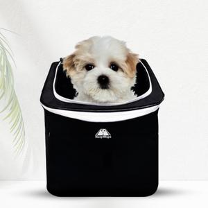 Dog Backpack Carrier  Pet Carrier Backpack for Cat and Dog Carrying Pet and Puppies for Outdoor Use Traveling Hiking -Safety Features (Black)