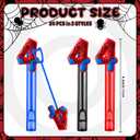 Jenaai 24 Pcs Spider Theme Number 4 Birthday Bubble Wands Spider Web Bubble Wand Party Favors for Summer Activity Cartoon Birthday Gifts Carnival Goody Bag Stuffers