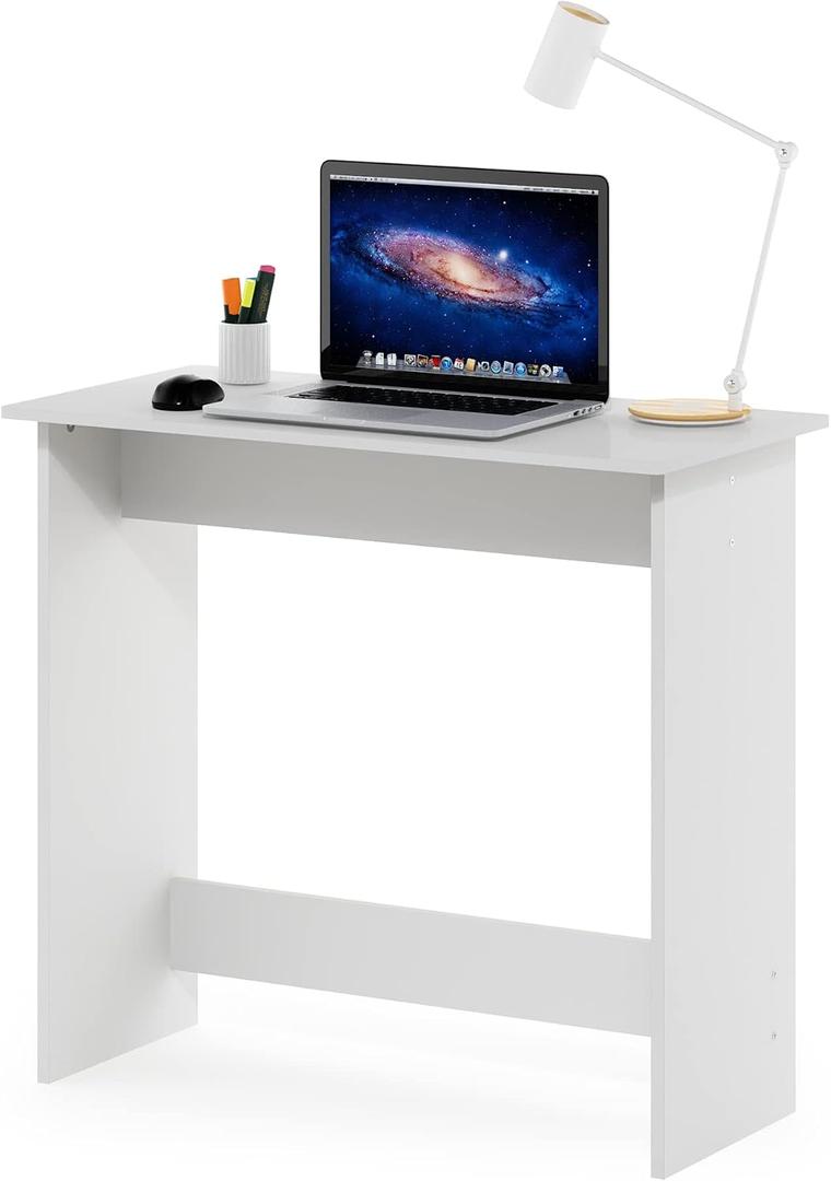 Furinno Simplistic Study Table, White, 31.3" X 15.4"