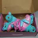 Unicorn Toddler Roller Skates, Kids Training Safety Tripple Protection Roller Skates with 4 Adjustable Sizes, Fun Light-Up Wheels, Little Girls' Fancy Gift (XS-Small(6.5C-9C US), Mint Whimsy)