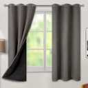 BGment Grey Blackout Curtains for Bedroom - Black Out Curtains 63 Inch Long Thermal Insulated Grommet Total Room Darkening Window Drapes for Living Room, 2 Panels, 42 x 63 Inch