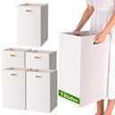 zmybcpack 6 Pack 13 Gallon Paper Disposable Trash Cans for PartiesExtra Large Portable Garbage Cans with Handles Collapsible Trash Bins (21.6" x 13.5" x 10")