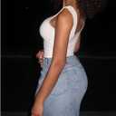 Verdusa Women's Coquette Bowknot Crop Tops Going Out Ruched Fitted Tank Top (White, XS)