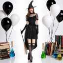 Women's Satin Bows Thigh High Stockings Hold-ups Snag-Resistant Knee High Long Socks (Large, 2-black White)